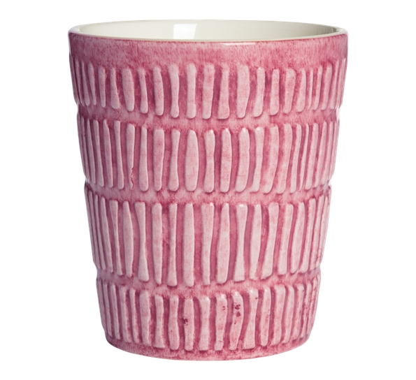 Stripes krus 30 cl rosa fra Mateus