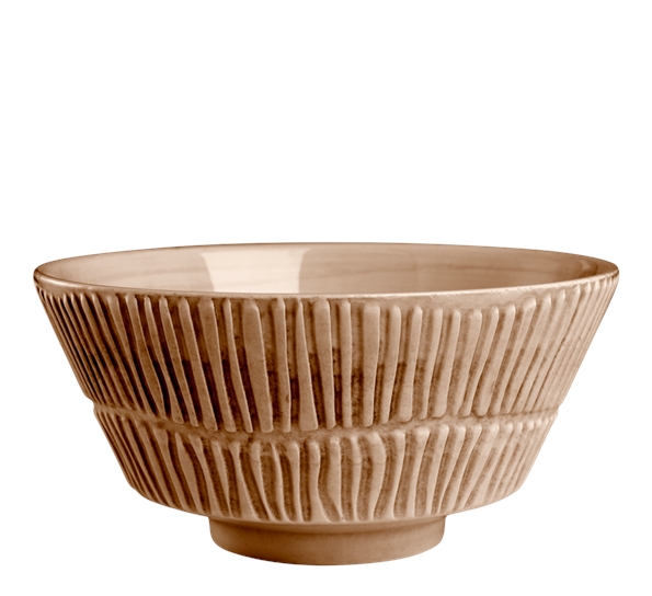 Stripes skål 15 cm 60 cl cinnamon fra Mateus