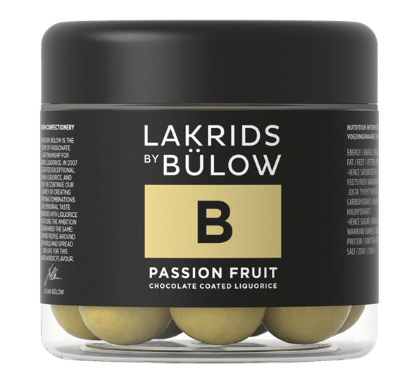 Passion Fruit B lakris med sjokolade liten 125g fra Lakrids By Johan Bülow