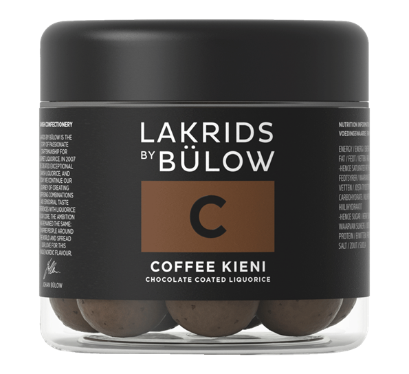 Coffee Kieni C lakris med sjokolade liten 125g fra Lakrids By Johan Bülow