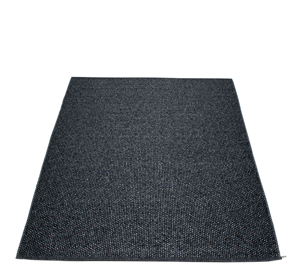 Svea matte sort metallic 140x220 cm fra Pappelina