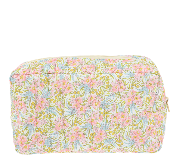 Toalettmappe stor Liberty Swirling Petals rosa Bon Dep