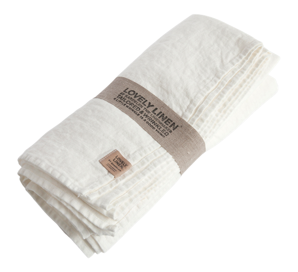 Lovely linduk 145x380 cm offwhite fra Lovely Linen