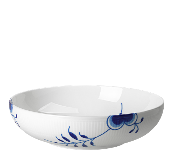 Blå Mega Riflet serveringsskål 240 cl fra Royal Copenhagen