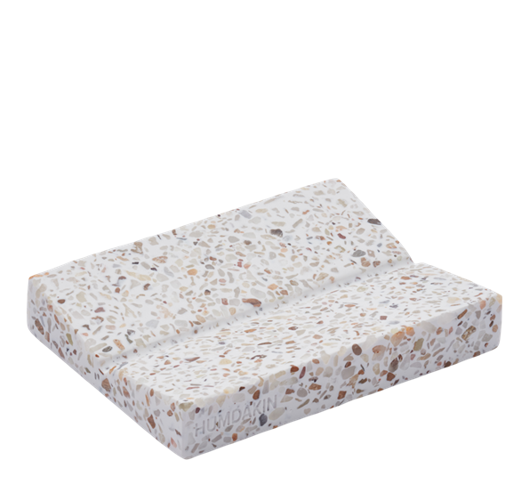 Terrazzo såpeskål firkantet 12x9 cm rød beige fra Humdakin