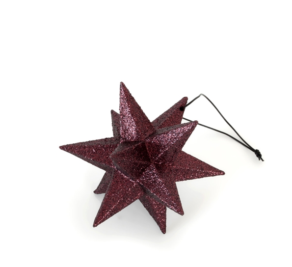 <p>Polygon star bordeaux juletrepynt Nordstjerne</p>