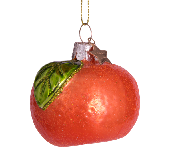 Glassornament mandarin H5 cm fra Vondels