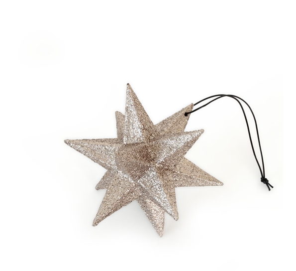 <p>Polygon star champagne juletrepynt Nordstjerne</p>