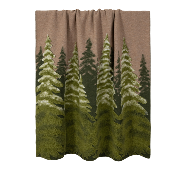 Bosco ullpledd 150x190 cm brun grønn fra Frati Home