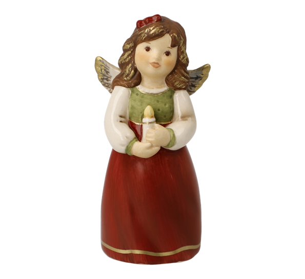 Engel Light Bearer rød grønn 8,5 cm Goebel