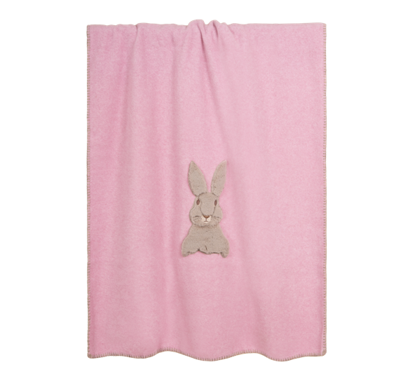 Baby sweet bunny bambuspledd 75X100 cm rosa fra Frati Home