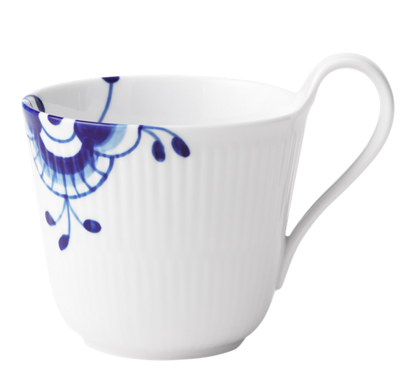 Blå Mega Riflet krus 33 cl med høy hank Royal Copenhagen