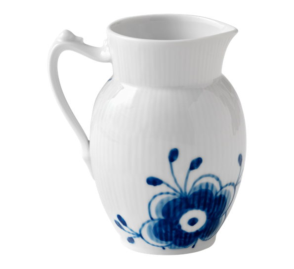 Blå Mega Riflet mugge 38 cl fra Royal Copenhagen