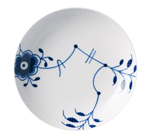 Blå Mega Riflet asjett uten kant 20 cm fra Royal Copenhagen