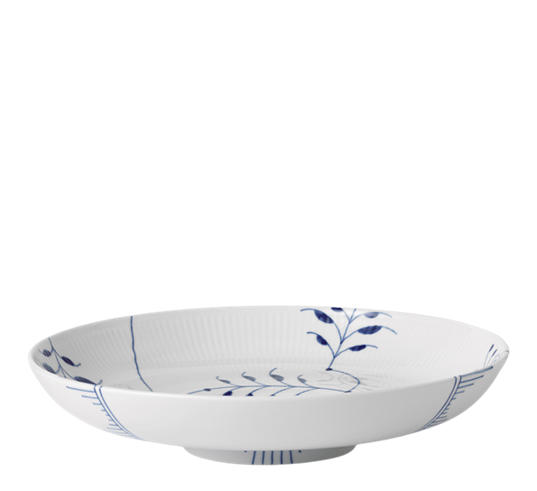Blå Mega Riflet serveringsfat 34cm fra Royal Copenhagen