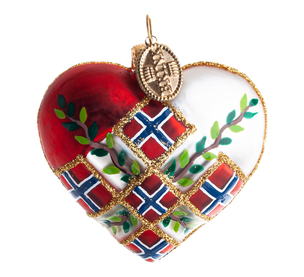 Julekule vevd med flagg 5 cm fra Brink Nordic
