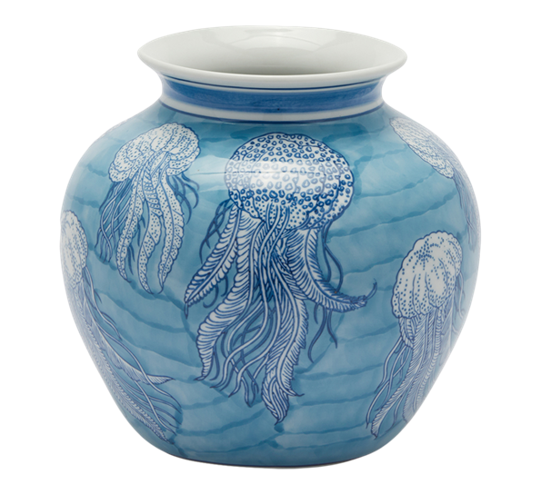 Medusa vase 21 cm blå EDG Enzo de Gasperi