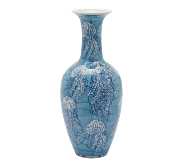 Medusa vase 37 cm blå EDG Enzo de Gasperi