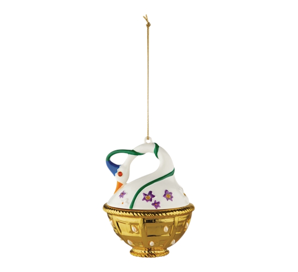 Faberjorì cigno di primavera julepynt fra Alessi