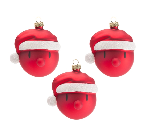 Mini Santa julepynt 3pk