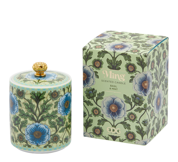 <p>Duftlys ming h10 cm basil &amp; mint EDG Enzo de Gasperi</p>
