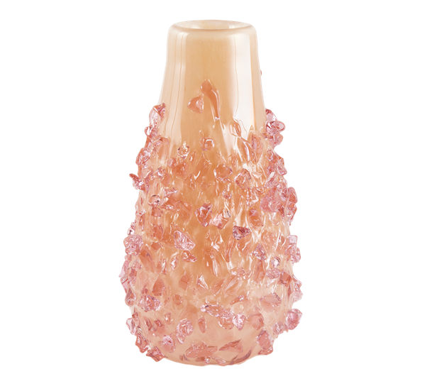 Gemme vase h40 cm rosy peach EDG Enzo de Gasperi