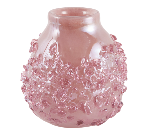 Gemme vase h28 cm rosa EDG Enzo de Gasperi