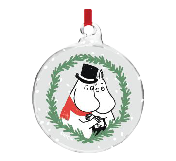 Mummi julekule 9 cm Mummimamma & Mummipappa fra Muurla