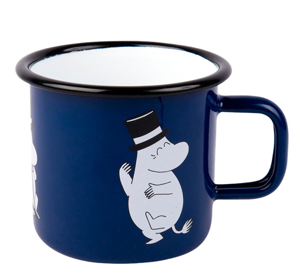 Mummi emaljekrus 3,7 dl Mummipappa mørkeblå fra Muurla