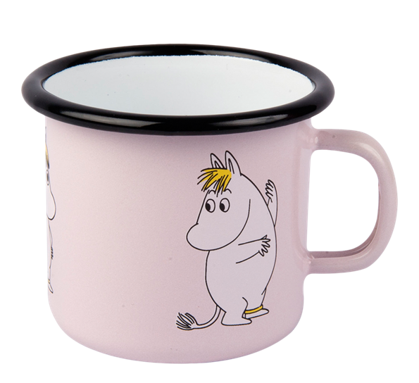 Mummi emaljekrus 2,5 dl Snorkfrøken lyserosa fra Muurla