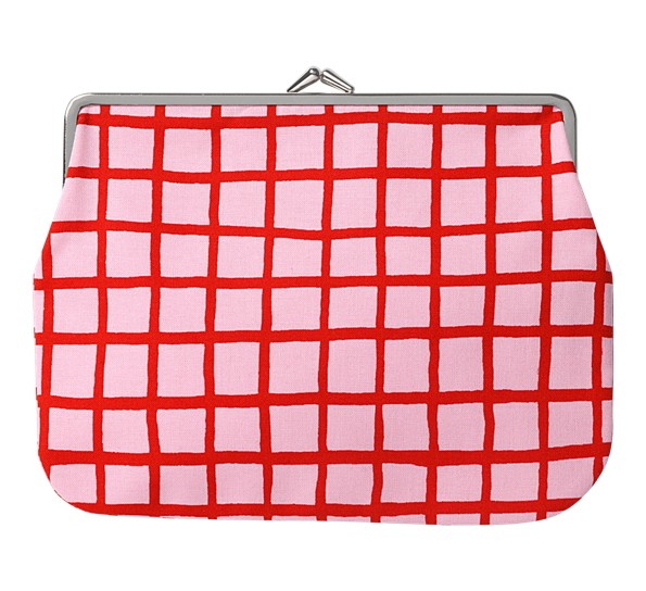 Poulikas kukkaro veske rosa oransje fra Marimekko