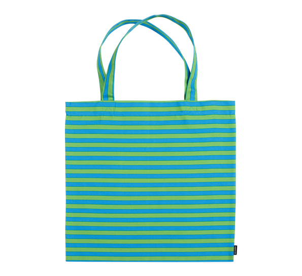 Tasaraita bag 44x43 cm turkis grønn fra Marimekko