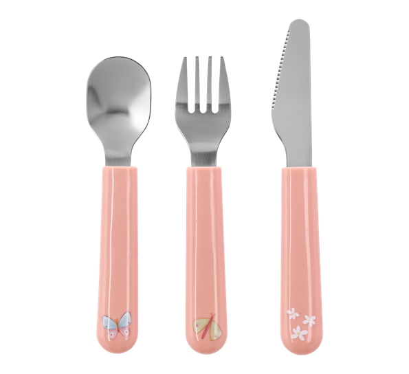 Mio barnebestikk Flowers & Butterflies 3-deler fra Mepal