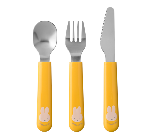 Mio barnebestikk 3 deler gul fra Mepal