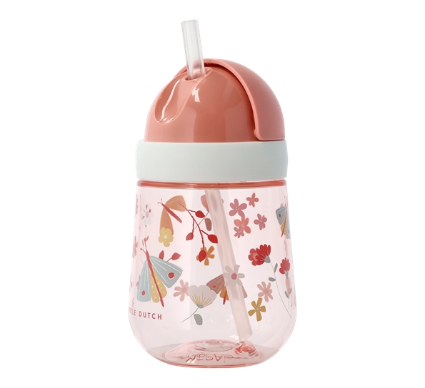Mio drikkeflaske med sugerør 300 ml Flowers & Butterflies fra Mepal