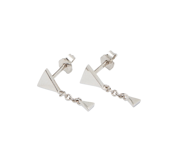 Triangle 0310 øreringer sølv