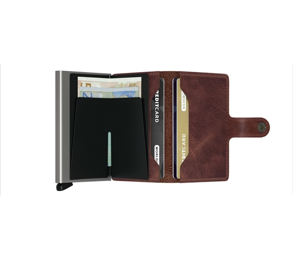 Secrid miniwallet brun vintage fra Secrid