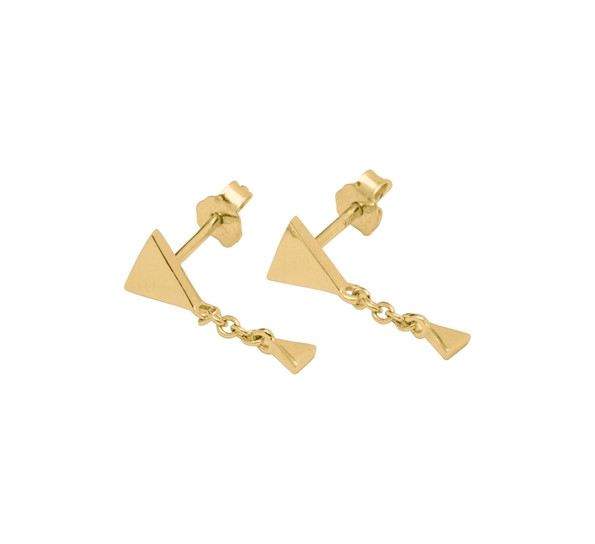 Triangle 0310 øreringer forgylt