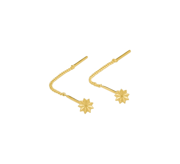 Intobloom 0310 øreringer matt forgylt