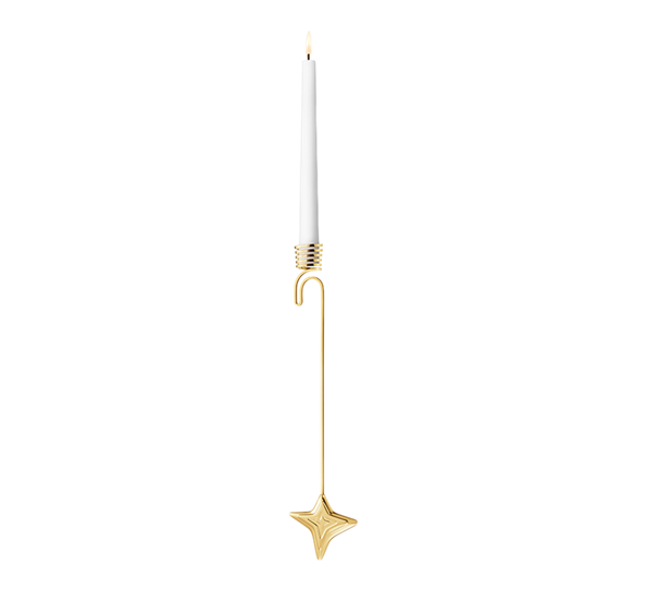 CC 2021 lysholder firetakket stjerne gull fra Georg Jensen