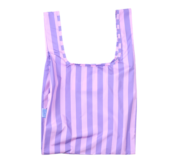 Purple Stripes handlenett medium lilla Kind Bag London
