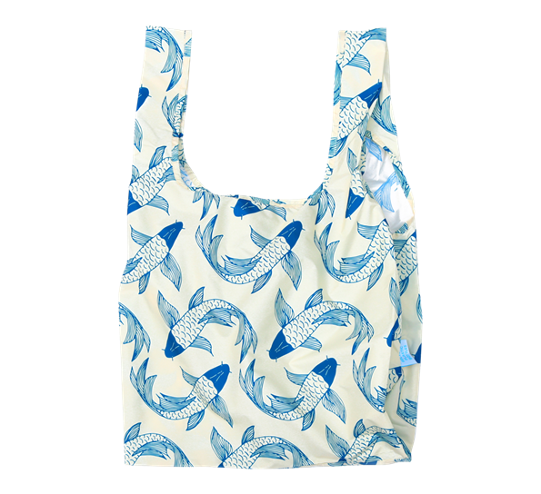 Koi Fish handlenett medium elfenben Kind Bag London