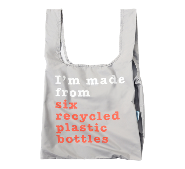 Recycled handlenett medium lys grå Kind Bag London