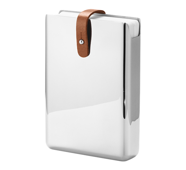 Sky kortstokk i etui stål og lær fra 