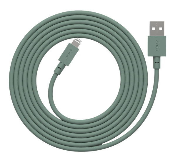 Cable 1 USB A eikegrønn 1,8 m fra Avolt