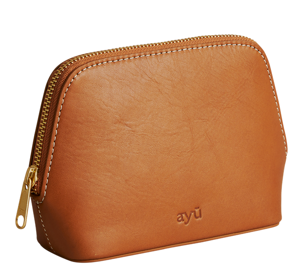 AYU sminkepung cognac lær Ayu