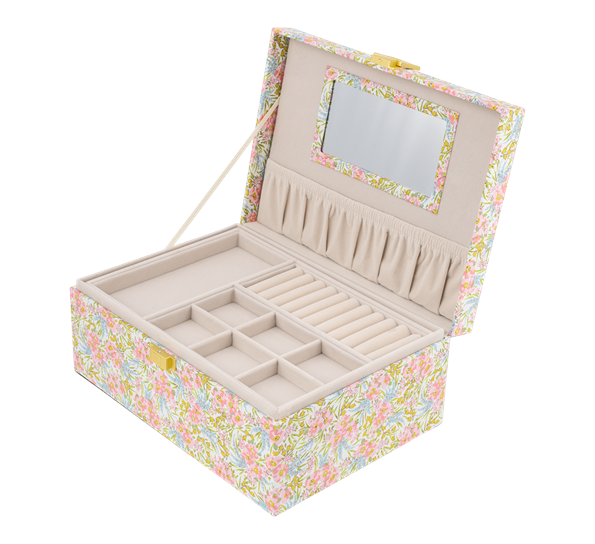 Smykkeskrin stort Liberty Swirling Petals rosa Bon Dep