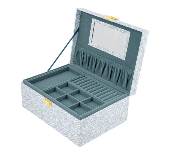 Smykkeskrin stort Liberty Katie and Millie lyseblå Bon Dep