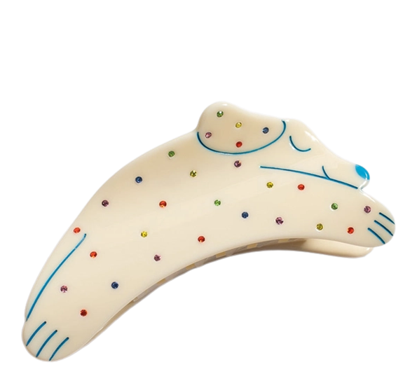 <p>Hårklemme Puppy Dog Rainbow krem Designforevig accessories</p>
