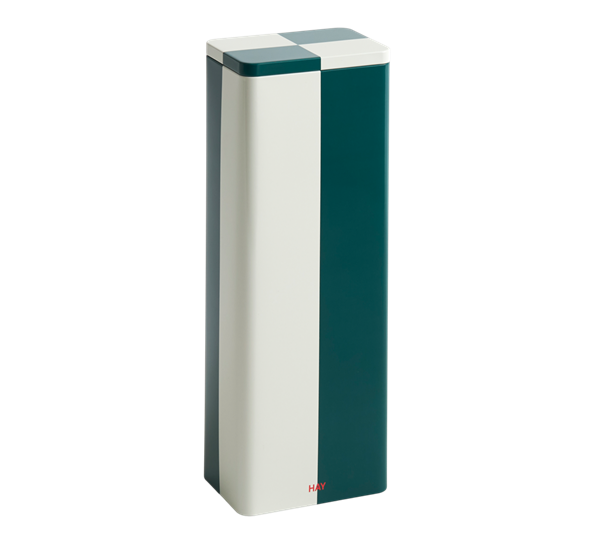 Tin oppbevaringsboks høy grønn offwhite fra HAY